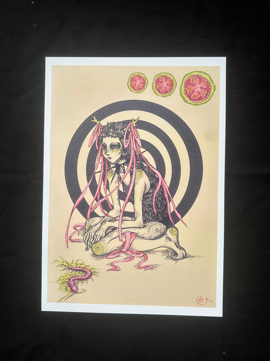 Optical Fae Series - ‘Guava’ A3 print