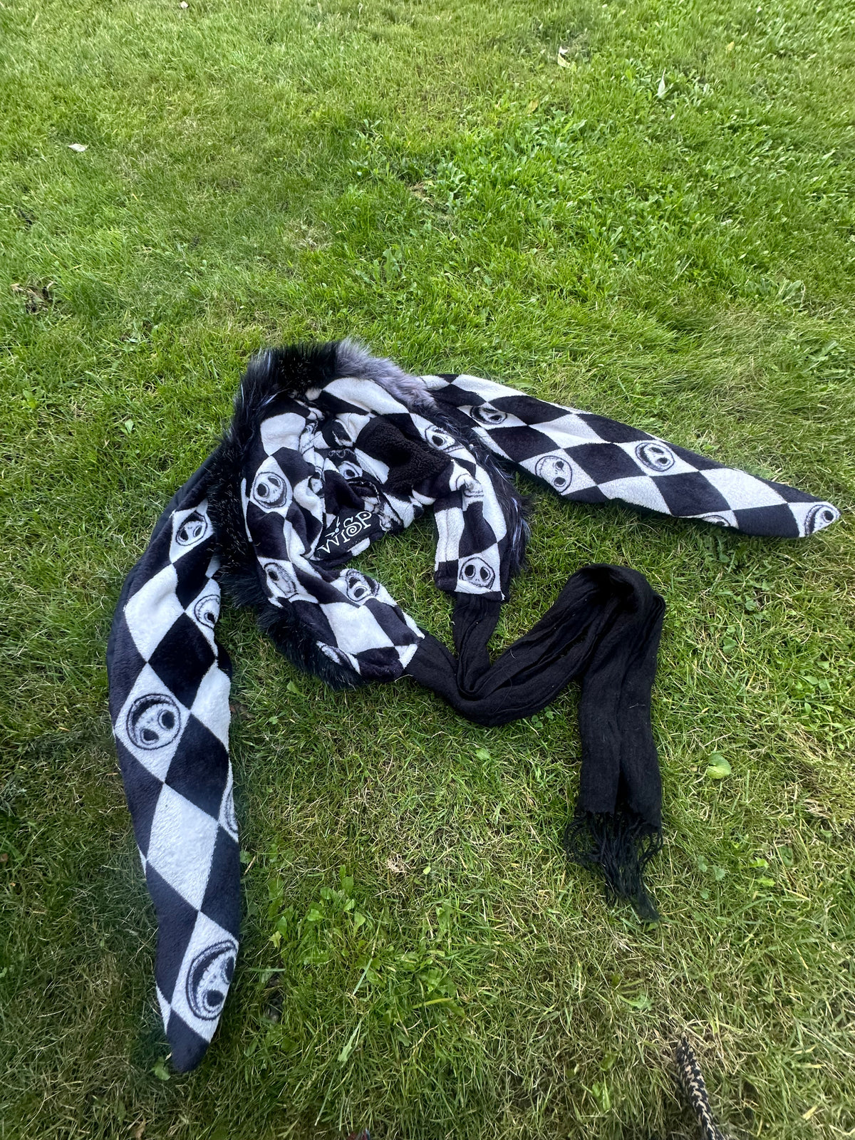 Harlequin Bunny Hood