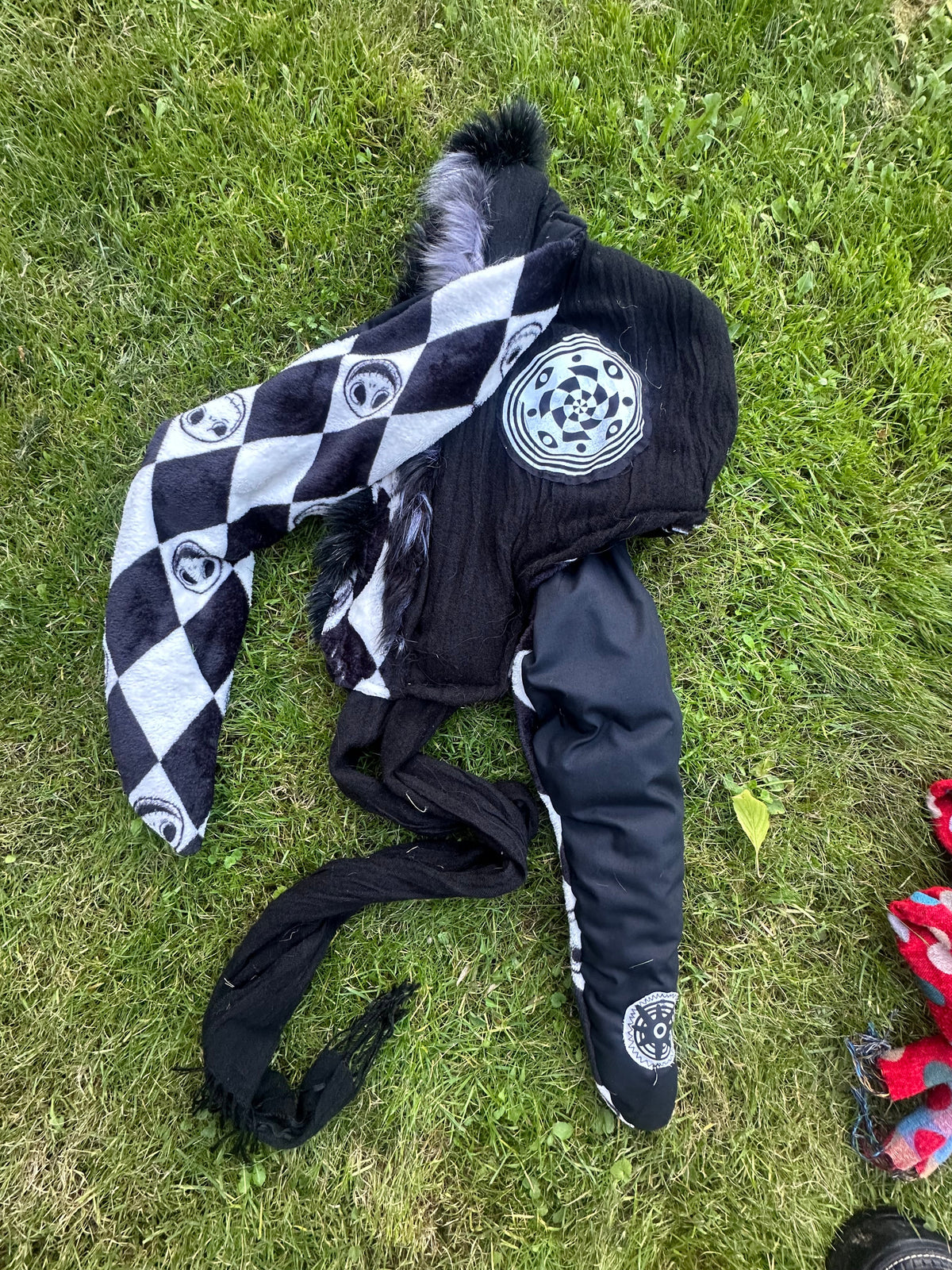 Harlequin Bunny Hood